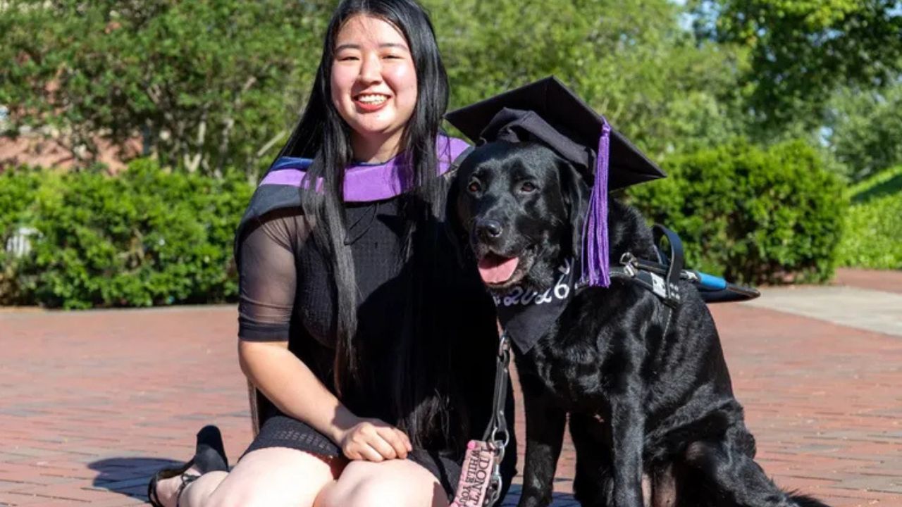 Blind Architecture Student Walks Graduation Stage With Beloved Guide Dog After Defying the Odds